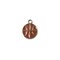 Hand Painted Basketball Charm for Jewelry Making 13x16mm Pewter Antique Silver Plated (1-Pc)